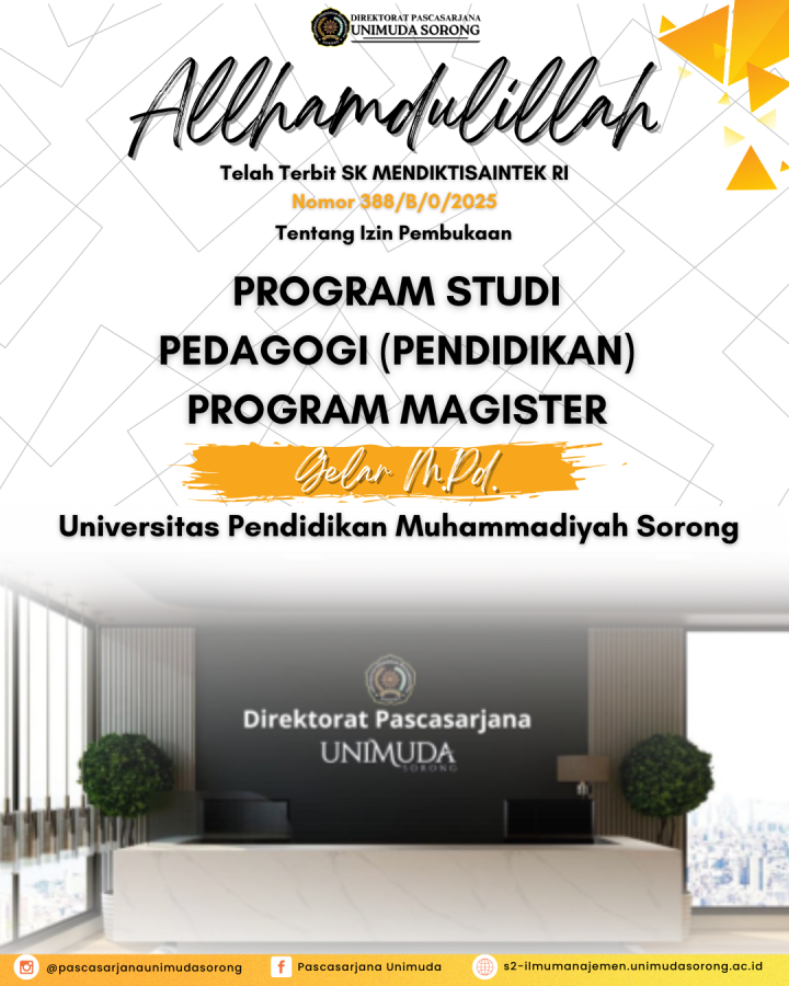 TERBIT SK PROGRAM MAGISTER PRODI PEDAGOGI